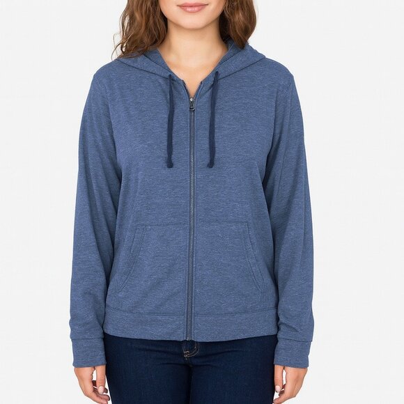 jms just my size plus size womens hooded zip u long sleeve jacket size 2X - Picture 1 of 5